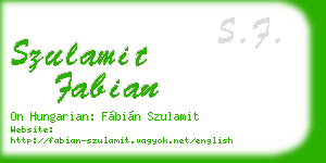 szulamit fabian business card